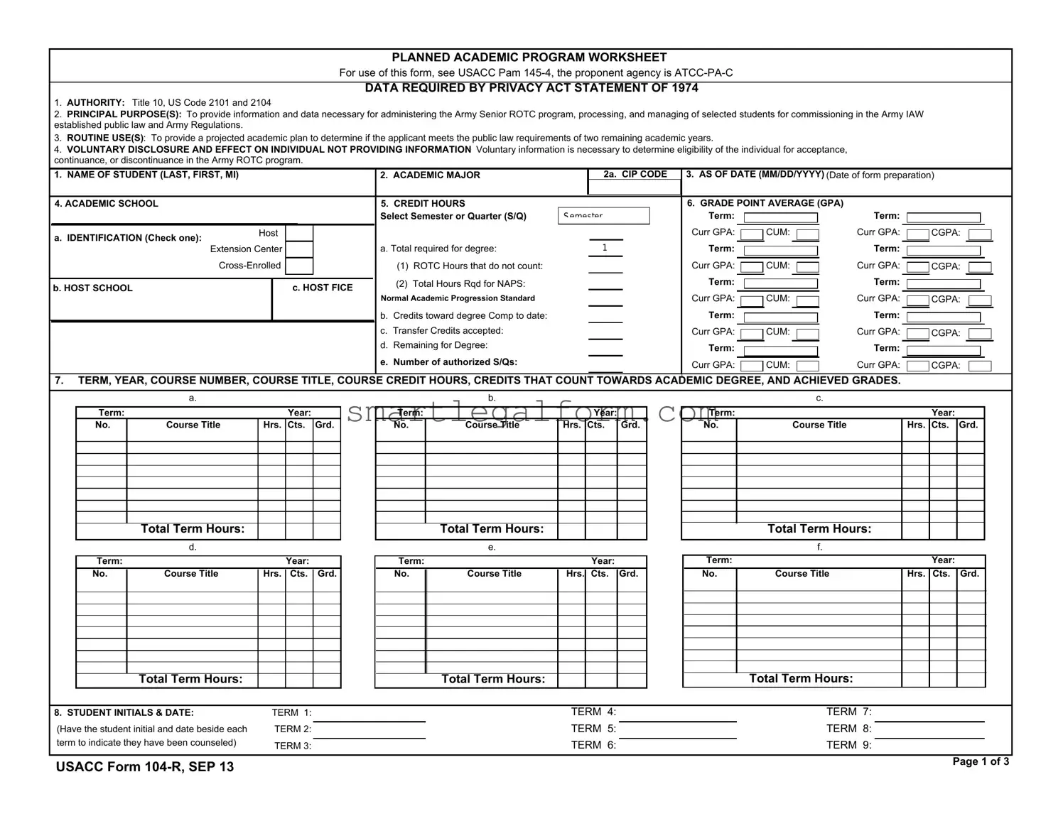 Free 104 R Form
