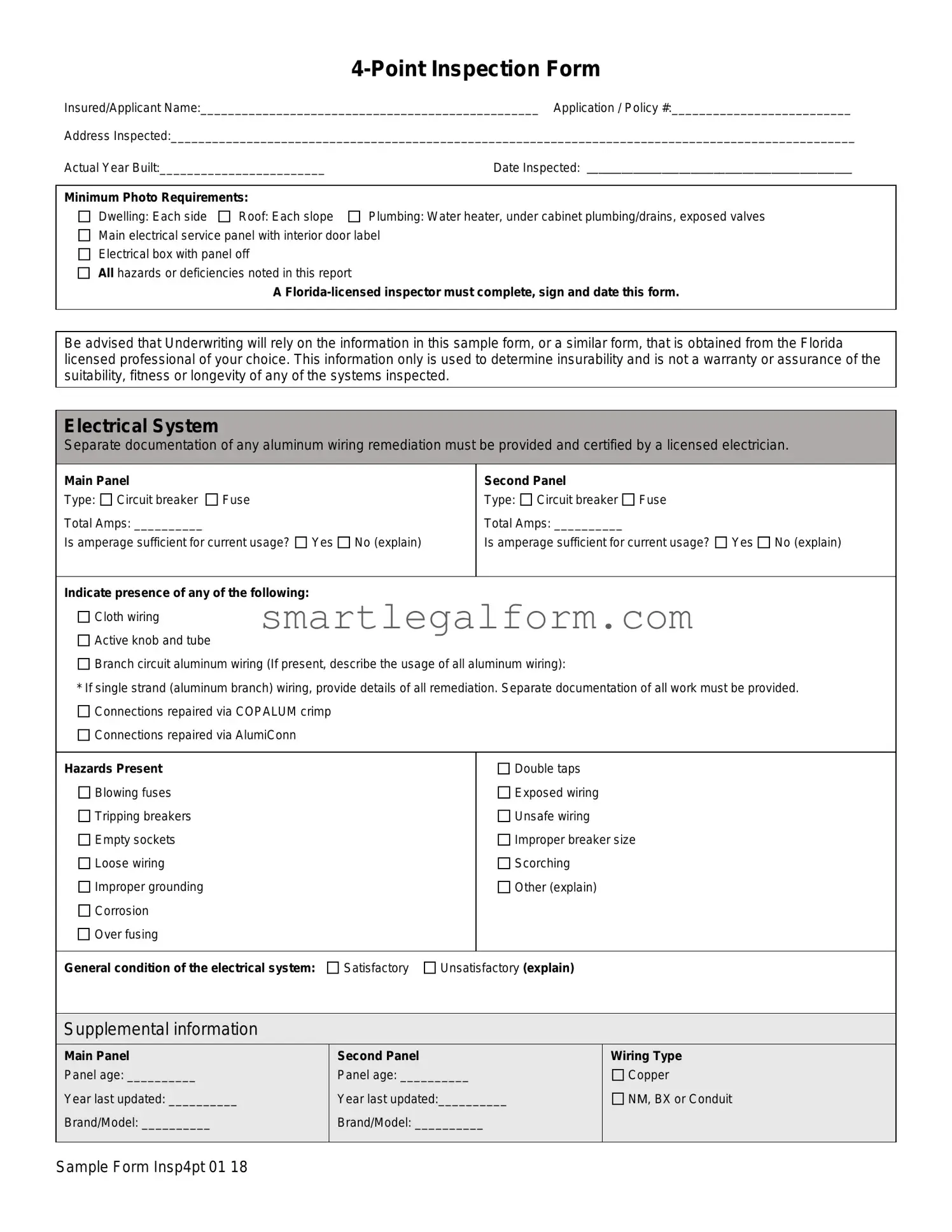 Free 4 Point Inspection Form