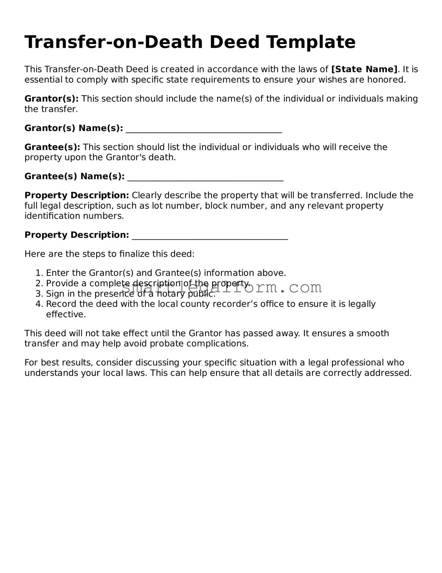 Attorney-Approved Transfer-on-Death Deed Form