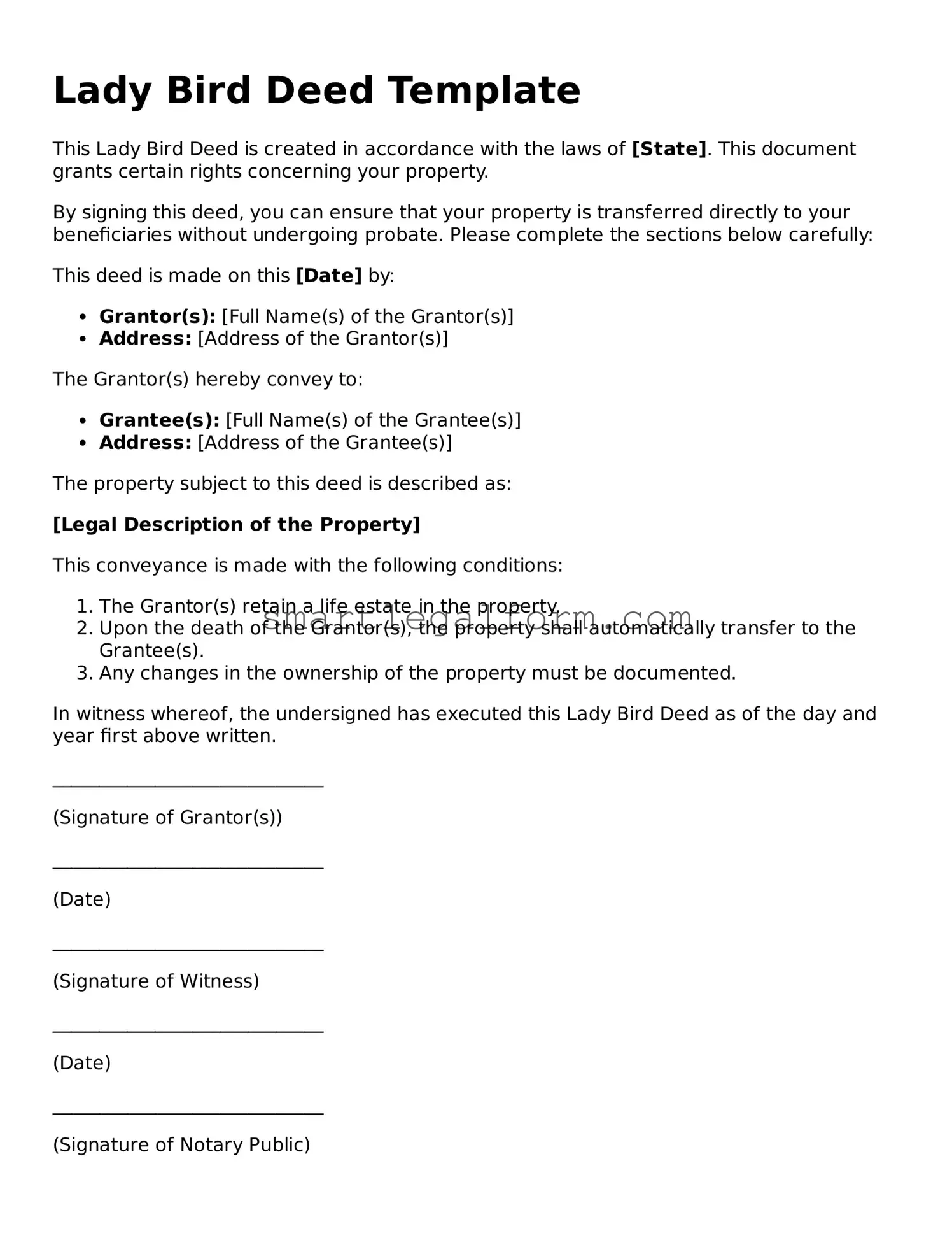 Attorney-Approved Lady Bird Deed Form