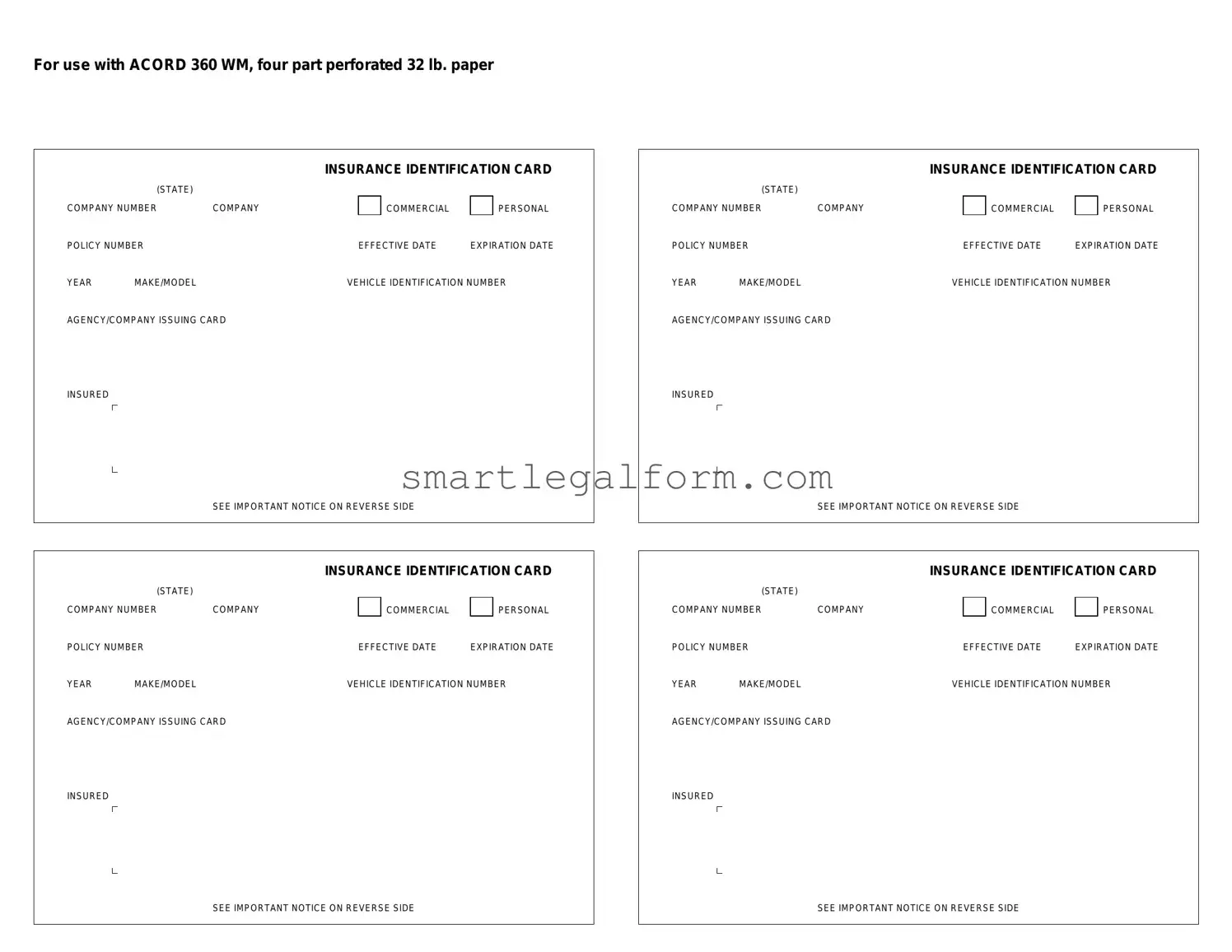 Free Acord 50 WM Form
