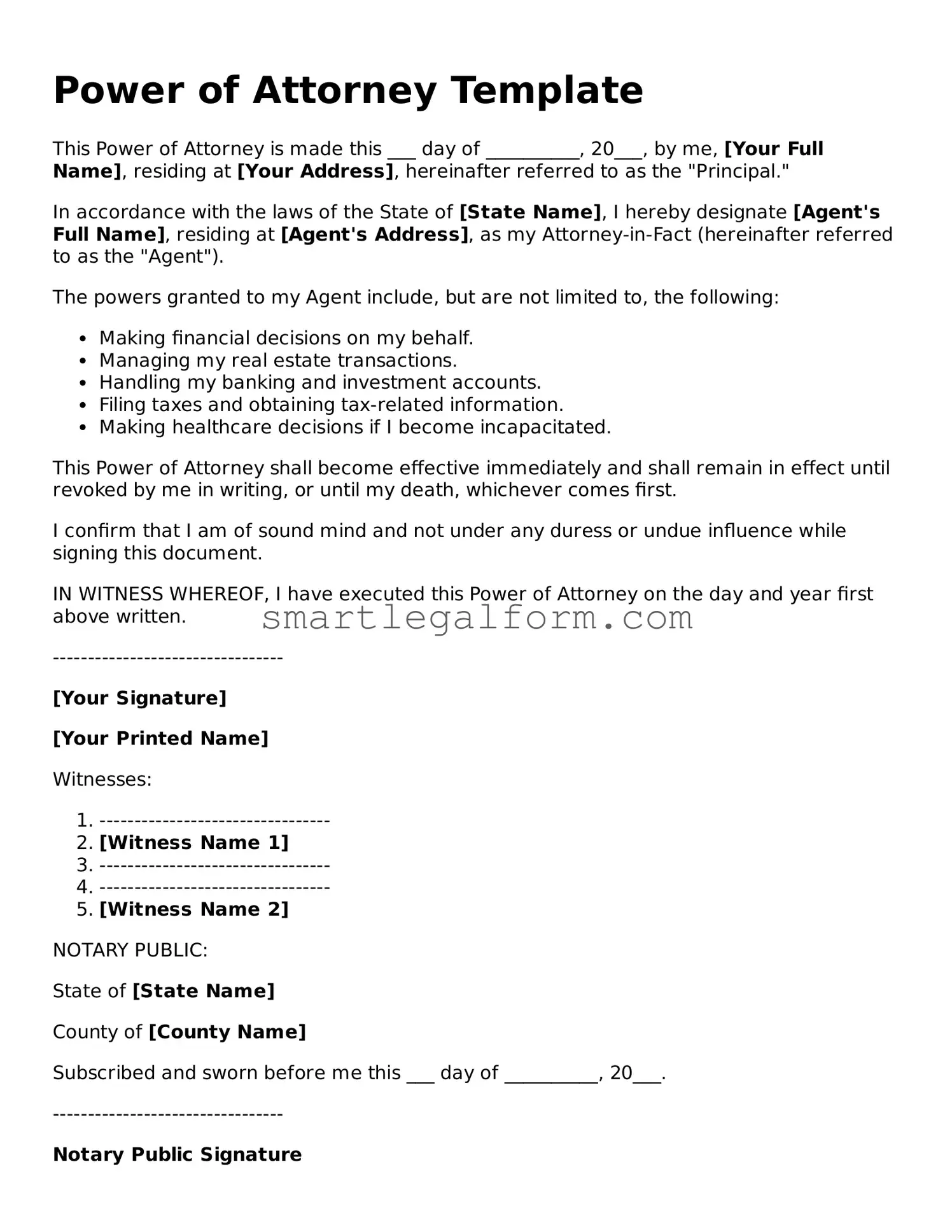 Attorney-Approved Power of Attorney Form