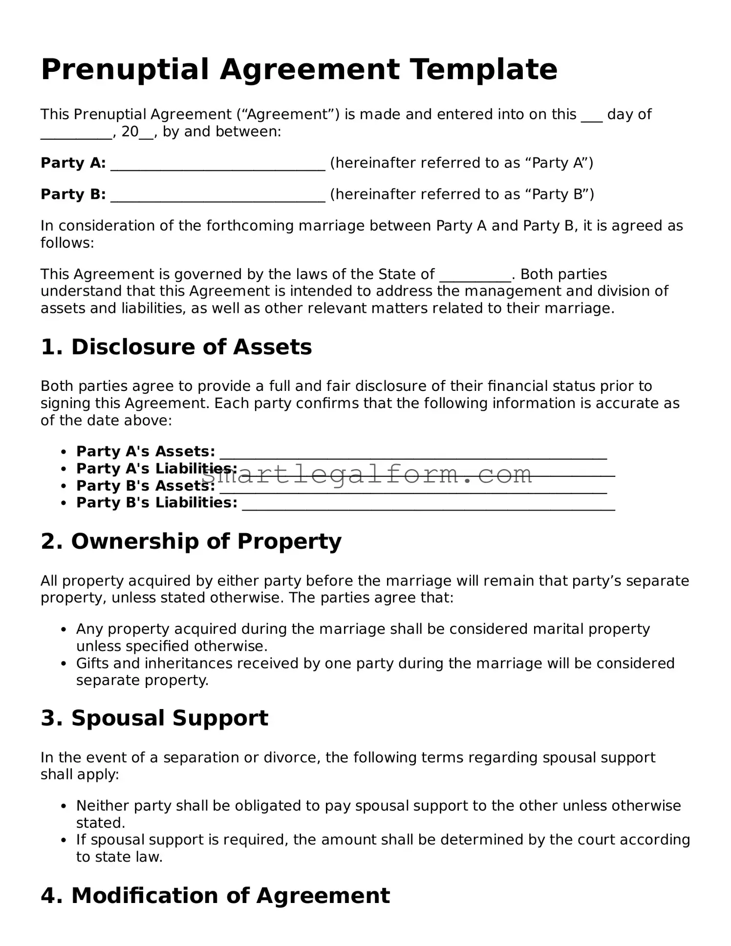 Attorney-Approved Prenuptial Agreement Form