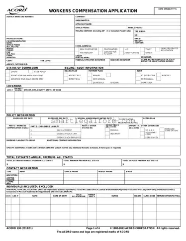 Free Acord 130 Form