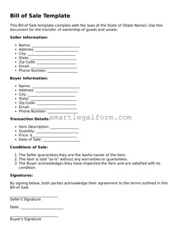 Attorney-Approved Bill of Sale Form