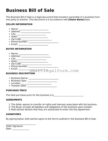 Attorney-Approved Business Bill of Sale Form
