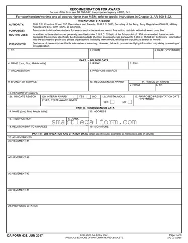 Free Da 638 Form