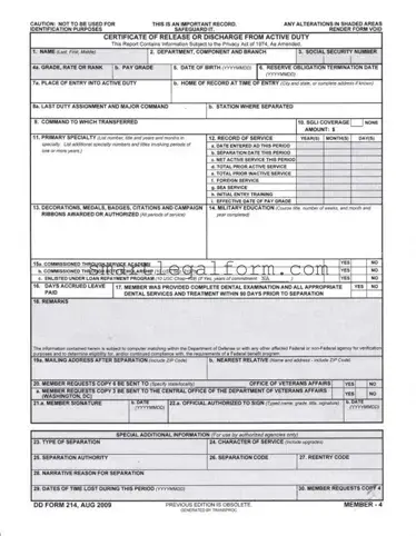 Free Dd 214 Form