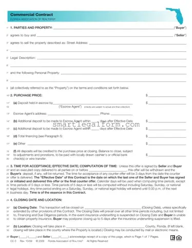 Free Florida Commercial Contract Form