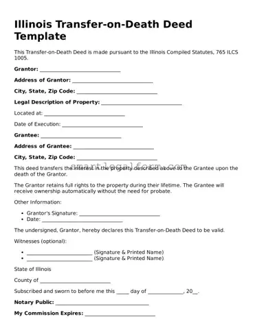 Printable Illinois Transfer-on-Death Deed Document