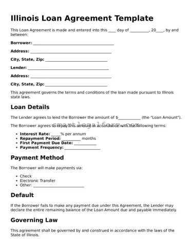Printable Illinois Loan Agreement Document
