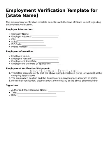 Attorney-Approved Employment Verification Form