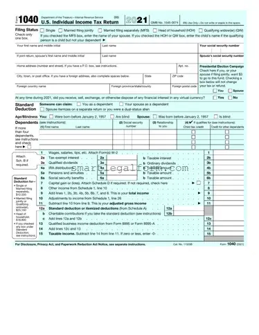 Free IRS 1040 Form