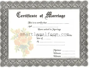 Free Marriage Certificate Form