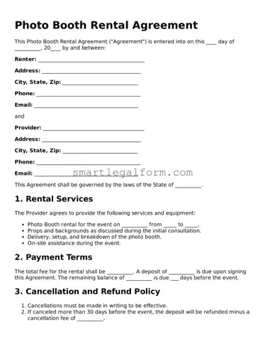 Attorney-Approved Photo Booth Rental Agreement Form