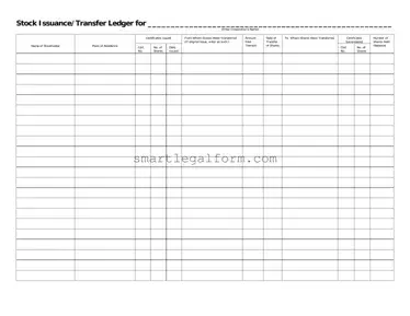 Free Stock Transfer Ledger Form
