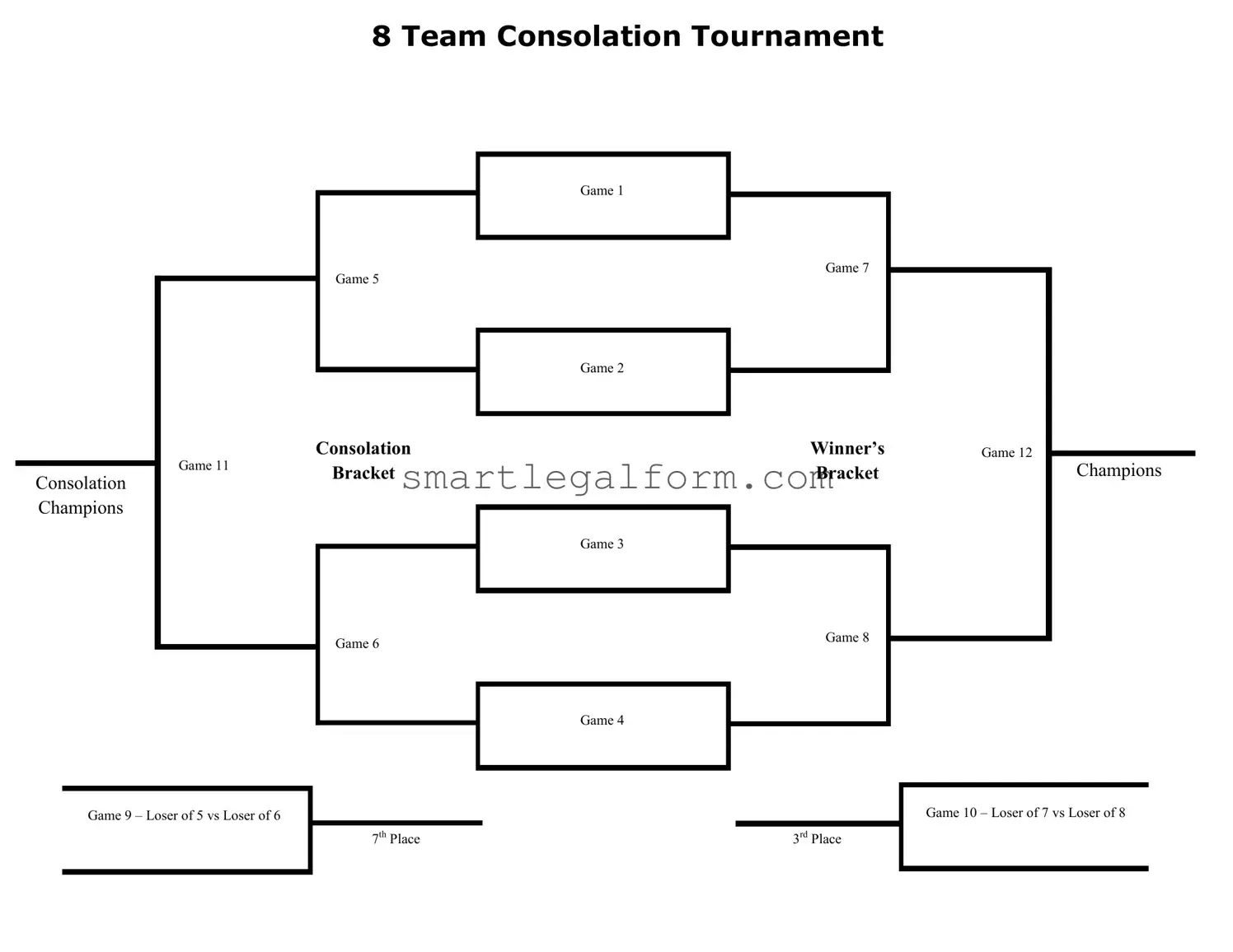 Free Tournament Consolation Bracket Form
